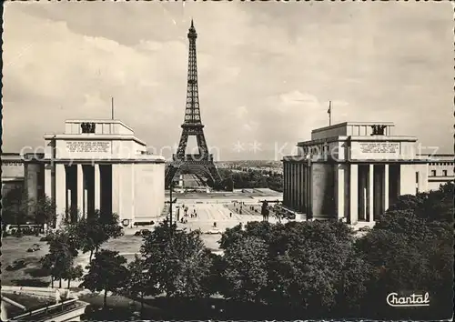 Paris Perspective sur le Palais de Chaillot Tour Eiffel Kat. Paris