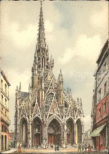 Rouen Eglise Saint Maclou Kuenstlerkarte Kat. Rouen