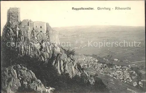 Rappoltsweiler Haut Rhin Elsass Burg Giersberg Blick ins Tal Kat. Ribeauville