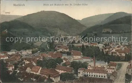 Markirch Blick auf die Stadt und St Diedler Hoehe Kat. Sainte Marie aux Mines