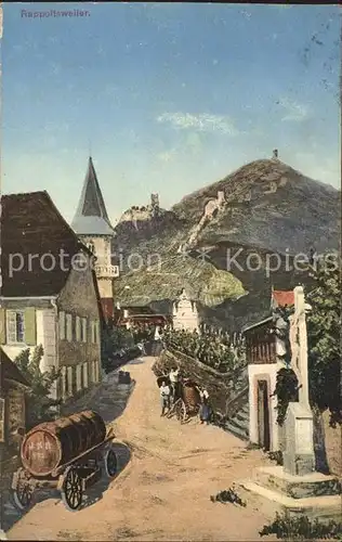 Rappoltsweiler Haut Rhin Elsass Ortspartie Kirche Burg Kat. Ribeauville