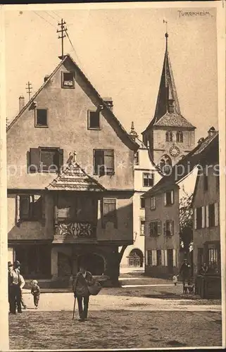 Turckheim Haut Rhin Ortspartie Kirchturm Kat. Turckheim