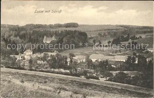 Lusse Ortsansicht mit Schloss Chateau Kat. Lusse