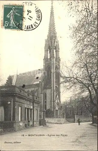 Montauban Eglise des Peres Stempel auf AK Kat. Montauban