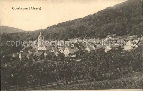 Oberbronn Bas Rhin Elsass Ortsansicht mit Kirche Kat. Oberbronn