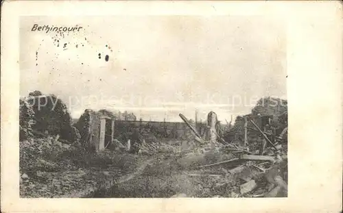 Bethincourt Ruine de la Grande Guerre 1. Weltkrieg Kat. Bethincourt