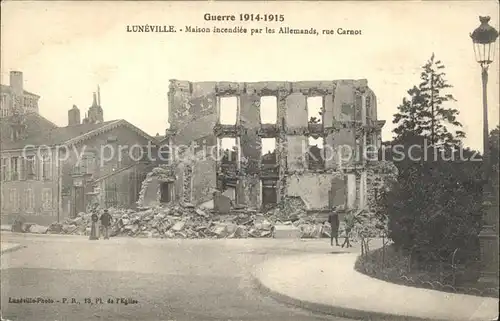 Luneville Ruines Grande Guerre Rue Carnot 1. Weltkrieg Kat. Luneville