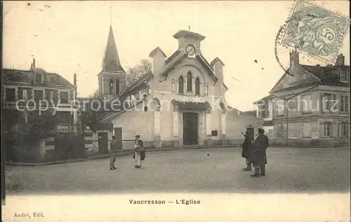 Vaucresson Eglise Stempel auf AK Kat. Vaucresson