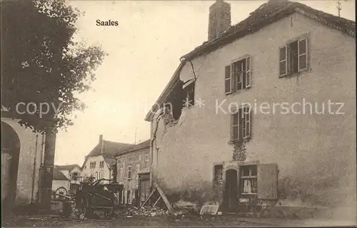 Saales Strassenpartie Truemmer 1. Weltkrieg Kat. Saales