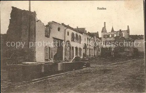 Saales Strassenpartie Truemmer 1. Weltkrieg Kat. Saales