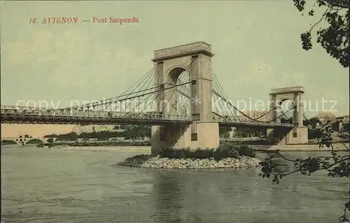 Avignon Vaucluse Pont Suspendu Haengebruecke Kat. Avignon