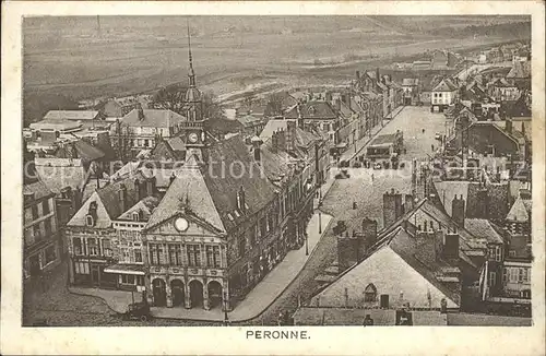 Peronne Somme Blick ueber die Stadt / Peronne /Arrond. de Peronne