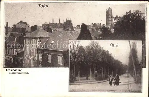 Peronne Somme Total Kirchturm Park / Peronne /Arrond. de Peronne