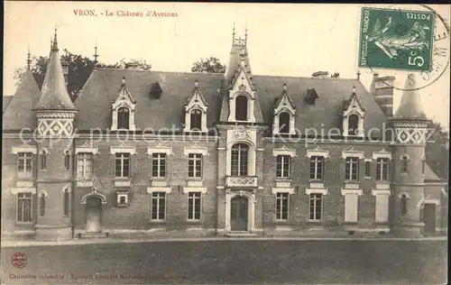 Vron Chateau d Avesnes Stempel auf AK Kat. Vron