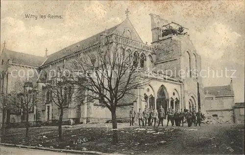 Witry les Reims Ruinen 1. Weltkrieg Soldaten Nr. 582 Kat. Witry les Reims