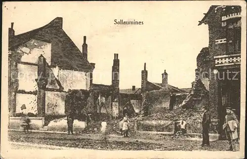 Sallaumines Ruines Grande Guerre 1. Weltkrieg Kat. Sallaumines