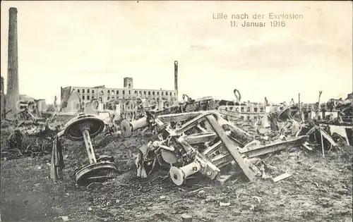 Lille Nord nach Explosion Januar 1916 Kat. Lille