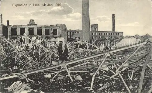 Lille Nord nach Explosion Januar 1916 Kat. Lille