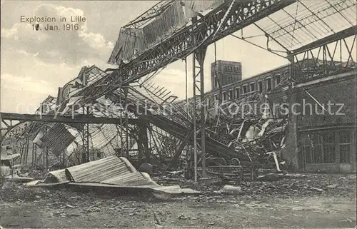 Lille Nord nach Explosion Januar 1916 Kat. Lille