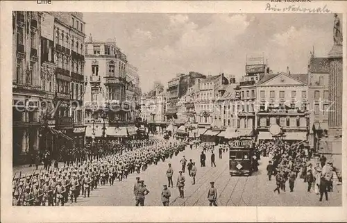 Lille Nord Rue Nationale Militaire Parade Kat. Lille