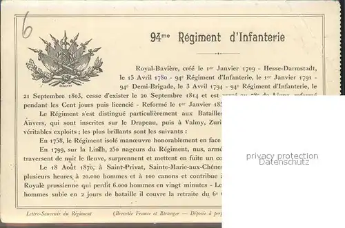 Bar le Duc Lothringen 94me Regiment d Infanterie Salle Brocard Histoire Kat. Bar le Duc