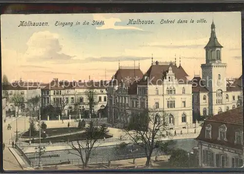 Mulhouse Muehlhausen Entree dans la ville Kat. Mulhouse