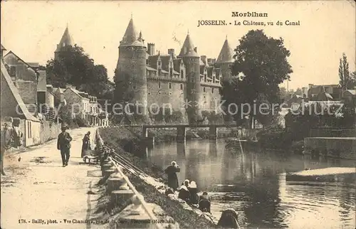 Josselin Chateau vu du Canal Kat. Josselin