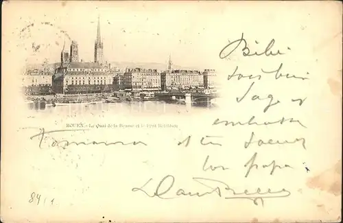 Rouen Quai de la Bourse et le Pont Boieldieu Kat. Rouen