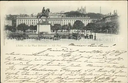 Lyon France Place Bellecour Monument Kat. Lyon