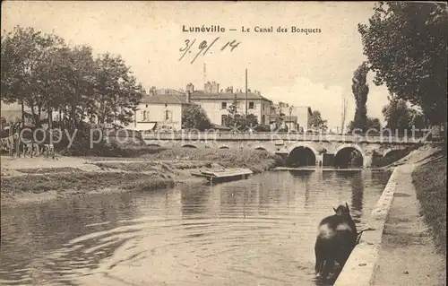 Luneville Canal des Bosquets Pont Kat. Luneville
