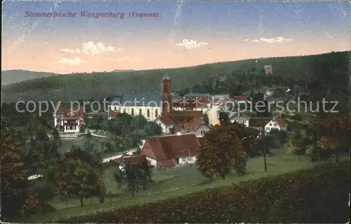 Wangenburg Ortsansicht mit Kirche Sommerfrische Kat. Wangenbourg Engenthal
