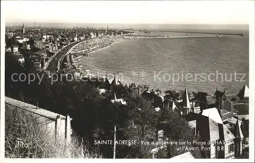 Sainte Adresse Vue d ensemble sur la Plage Avant Port Kat. Sainte Adresse