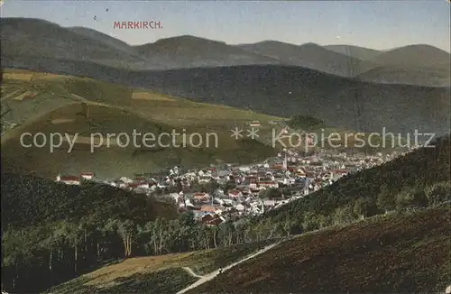 Markirch Panorama Vogesen Kat. Sainte Marie aux Mines