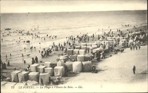 Le Portel La Plage a l Heure du Bain Kat. Le Portel