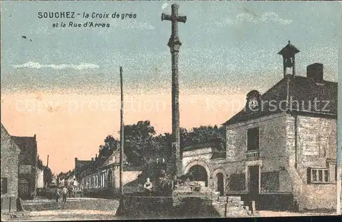 Souchez Croix de gres Rue d Arras Kat. Souchez