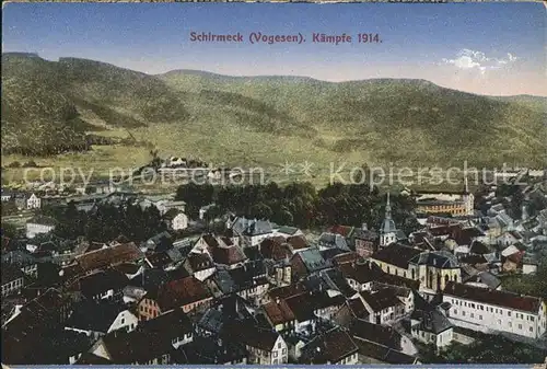 Schirmeck Panorama Vogesen Kaempfe 1914 Kat. Schirmeck