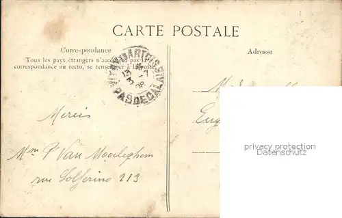 Lille Nord Institut Pasteur Stempel auf AK Kat. Lille