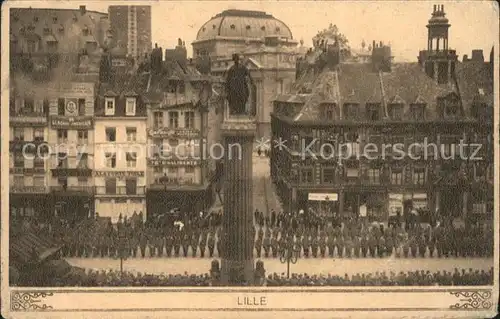 Lille Nord Platz Denkmal Soldaten Kat. Lille