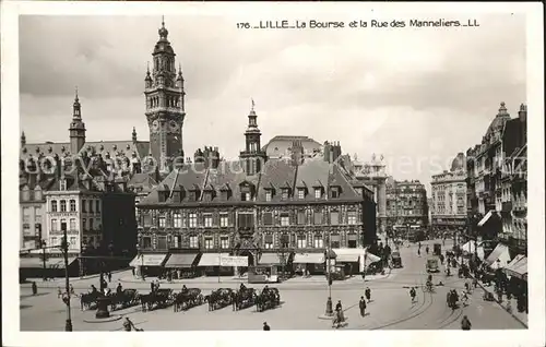 Lille Nord La Bourse et Rue des Manneliers Kat. Lille