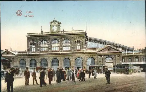 Lille Nord La Gare Tram Bahnhof Kat. Lille