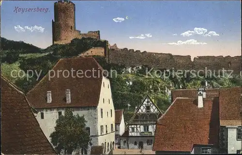 Kaysersberg Haut Rhin Teilansicht mit Burgruine Kat. Kaysersberg