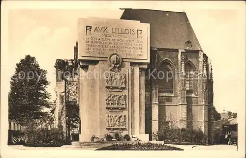 Lille Nord Monument aux Morts Palais de Ribour Carte Postale Tuck Kat. Lille