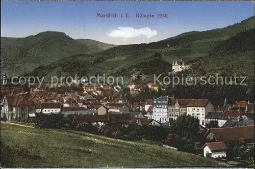 Markirch Gesamtansicht Kaempfe 1914 Vogesen Kat. Sainte Marie aux Mines