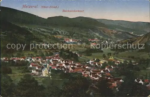 Metzeral Haut Rhin Panorama mit Reichsackerkopf Vogesen Kat. Metzeral