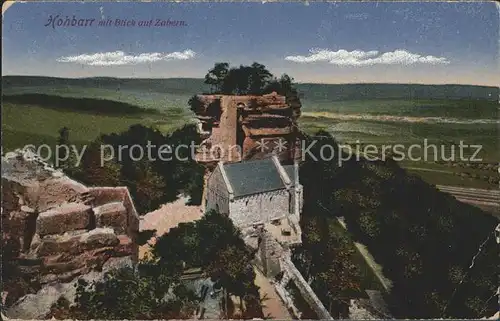 Hohbarr mit Blick auf Zabern Kat. Saverne