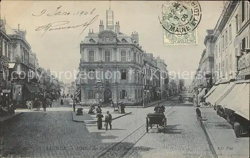 Saumur Hotel des Postes Rue d Orleans Kutsche Stempel auf AK Kat. Saumur