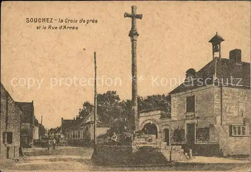 Souchez Croix de gres Rue d Arras Kat. Souchez