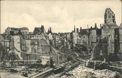 Arras Pas de Calais Ruinen 1. Weltkrieg Grande Guerre Kat. Arras
