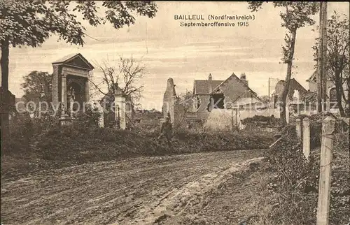 Bailleul Nord Septemberoffensive 1915 Ruinen 1. Weltkrieg Grande Guerre Kat. Bailleul