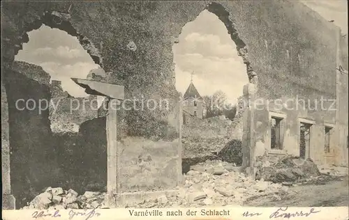 Varneville Ruinen 1. Weltkrieg Grande Guerre Kat. Varneville
